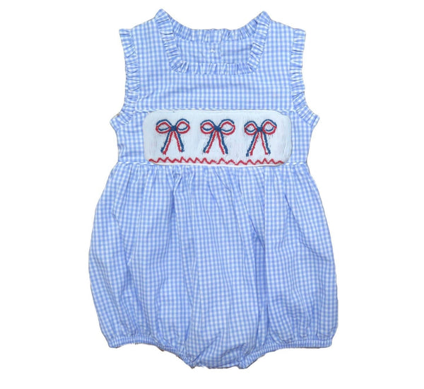 Swap-A-Smock 4th of July Bow Tab - Smocked South