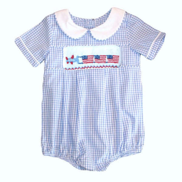 Swap-A-Smock Plane with American Flag Tab - Smocked South