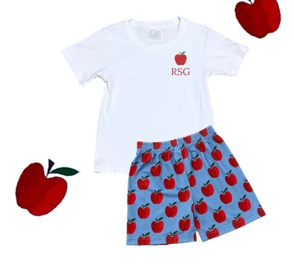 Apple Shirt with Monogram - Smocked South