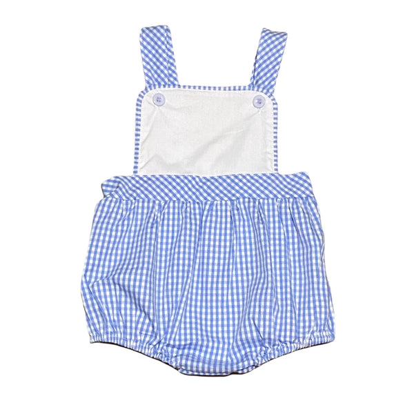 Blue Gingham Sunsuit - Smocked South