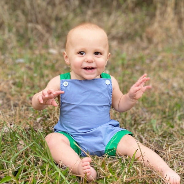 Color Block Shortall - Smocked South