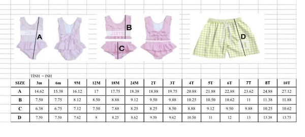 Light Pink Seersucker Swimsuit Pre-Order - Smocked South