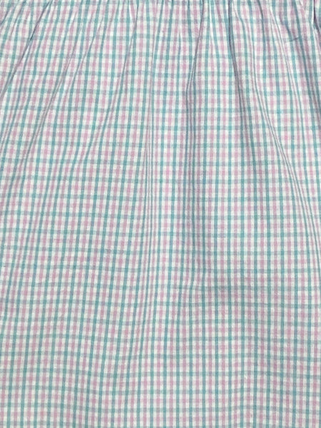 Pink and Teal Plaid Bubble - Smocked South