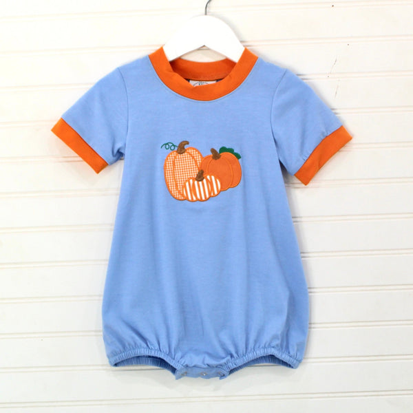 Pumpkin Applique Boy Bubble Pre-Order - Smocked South