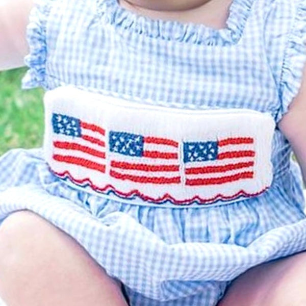 Swap-A-Smock American Flag Tab - Smocked South