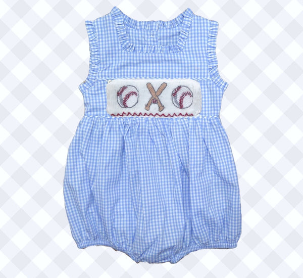 Swap-A-Smock Blue Gingham Bubble - Smocked South