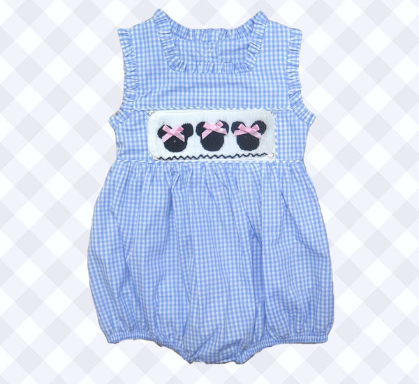 Swap-A-Smock Blue Gingham Bubble - Smocked South