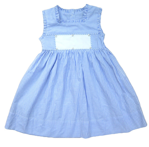 Swap-A-Smock Blue Gingham Dress - Smocked South