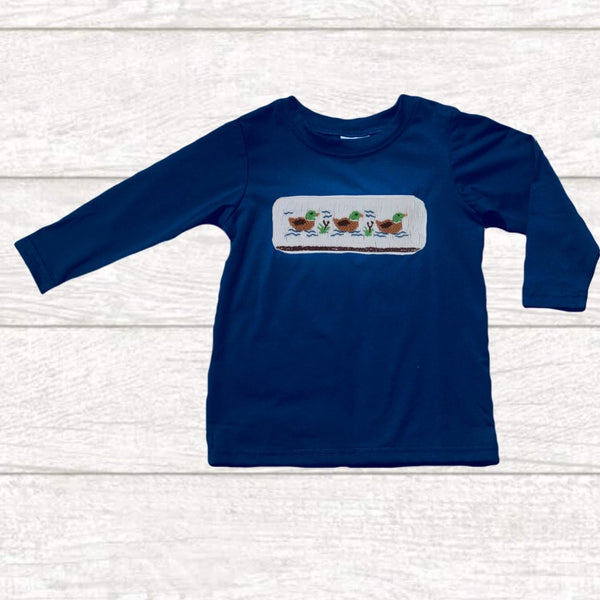 Swap-A-Smock Boys Long Sleeve Shirt - Navy
