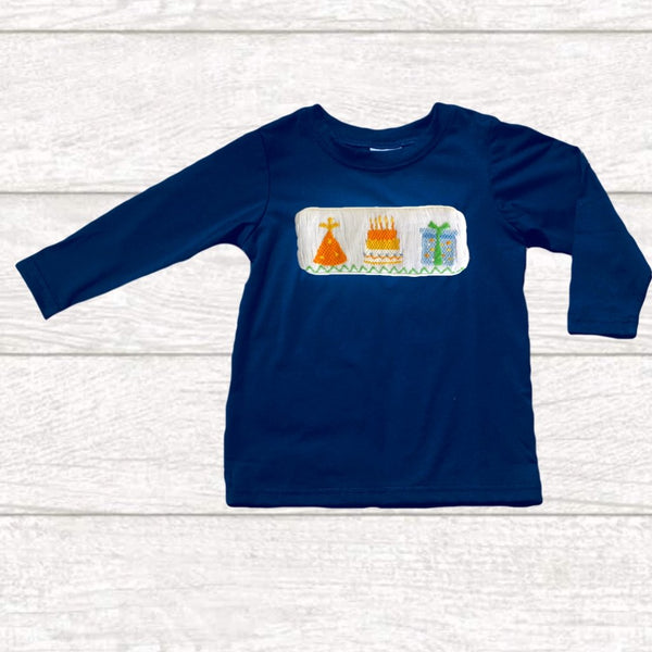 Swap-A-Smock Boys Long Sleeve Shirt - Navy