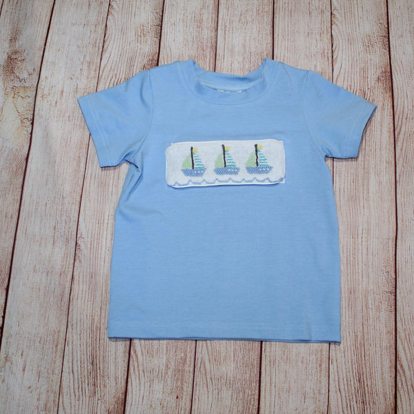 Swap-A-Smock Boys Short Sleeve Shirt - Light Blue