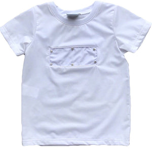 Swap-A-Smock Boys Short Sleeve Shirt - White