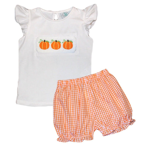 Swap-A-Smock French Knot Pumpkin Tab