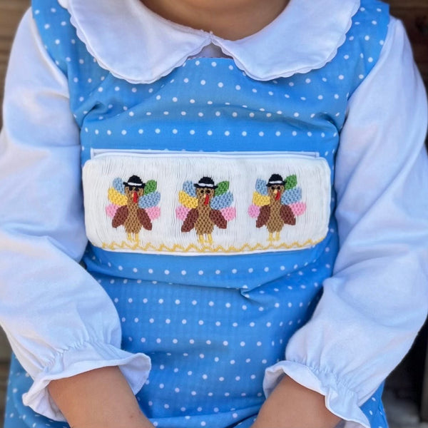 Swap-A-Smock Girl Turkey Tab - Smocked South