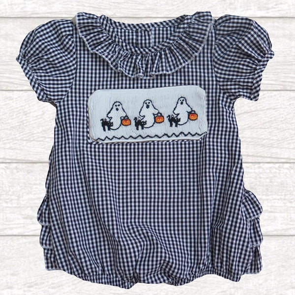 Swap-A-Smock Girls Bubble - Black Gingham