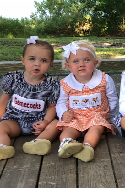 Swap-A-Smock Girls Bubble - Black Gingham