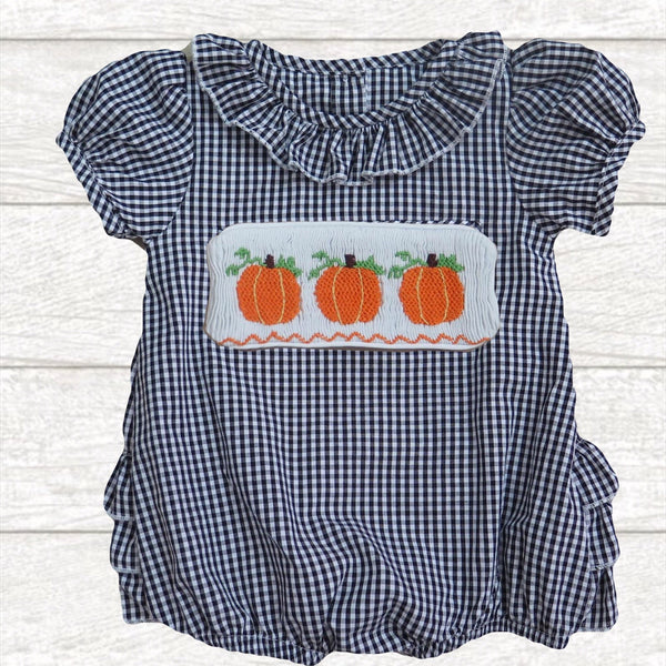 Swap-A-Smock Girls Bubble - Black Gingham