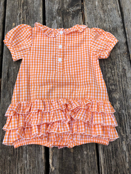 Swap-A-Smock Girls Bubble - Orange Gingham