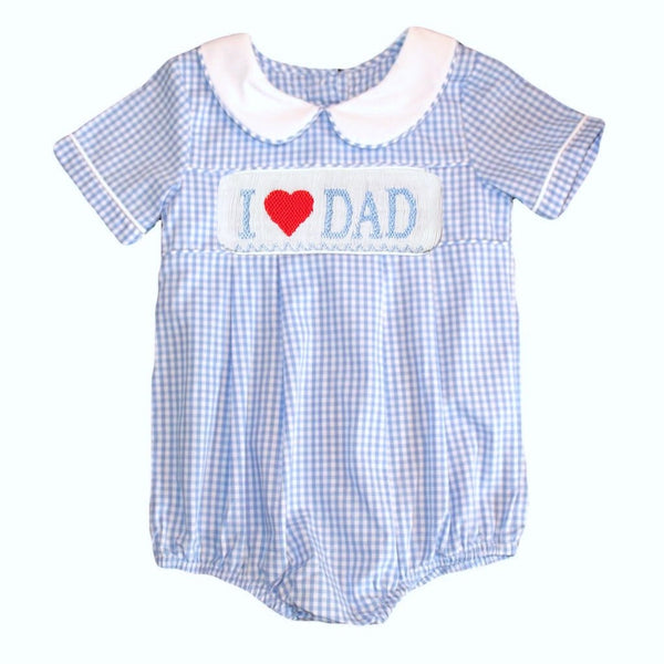 Swap-A-Smock I ❤️ Dad Tab - Light Blus - Smocked South