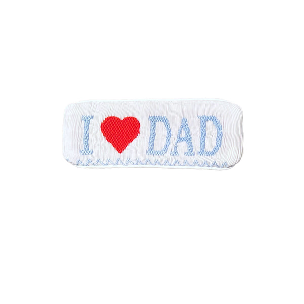 Swap-A-Smock I ❤️ Dad Tab - Light Blus - Smocked South