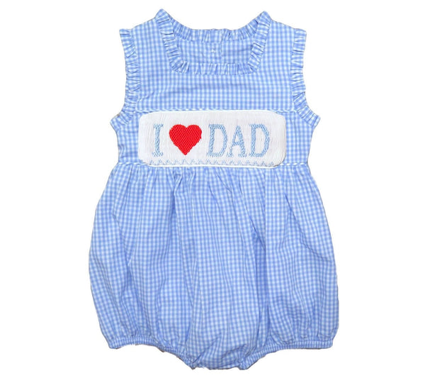 Swap-A-Smock I ❤️ Dad Tab - Light Blus - Smocked South