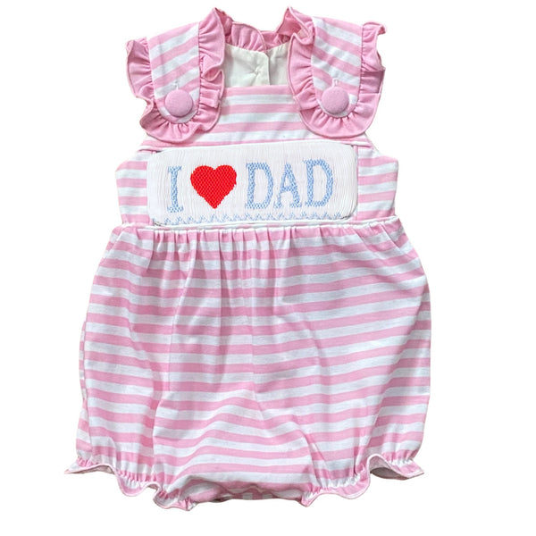 Swap-A-Smock I ❤️ Dad Tab - Light Blus - Smocked South