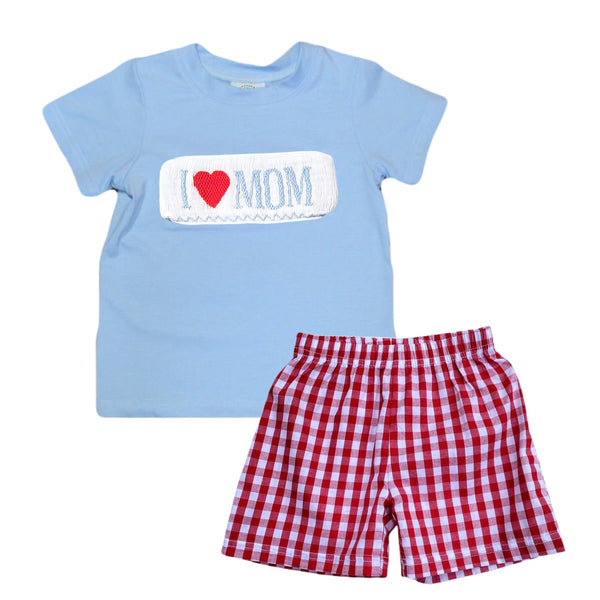 Swap-A-Smock I ❤️ Mom Tab - Light Blue - Smocked South