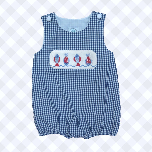Swap-A-Smock Navy Sunsuit