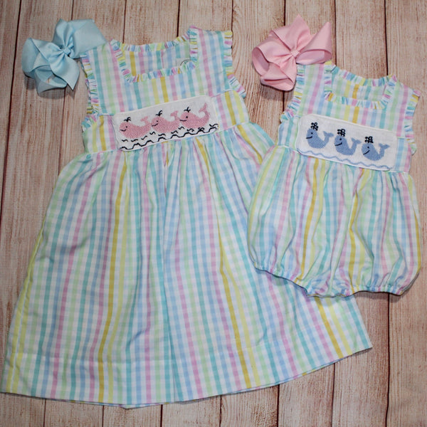 Swap-A-Smock Pink Whale Tab - Smocked South