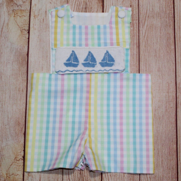 Swap-A-Smock Plaid Shortall - Smocked South