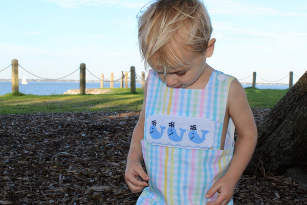 Swap-A-Smock Plaid Shortall - Smocked South