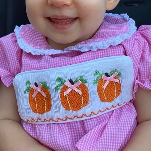 Swap-A-Smock Pumpkin with Bow Tab - Smocked South