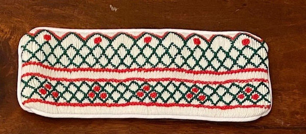Swap-a-Smock Red and Green Smocked Tab - Smocked South