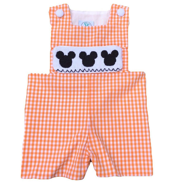 Swap-A-Smock Shortall - Orange Gingham - Smocked South