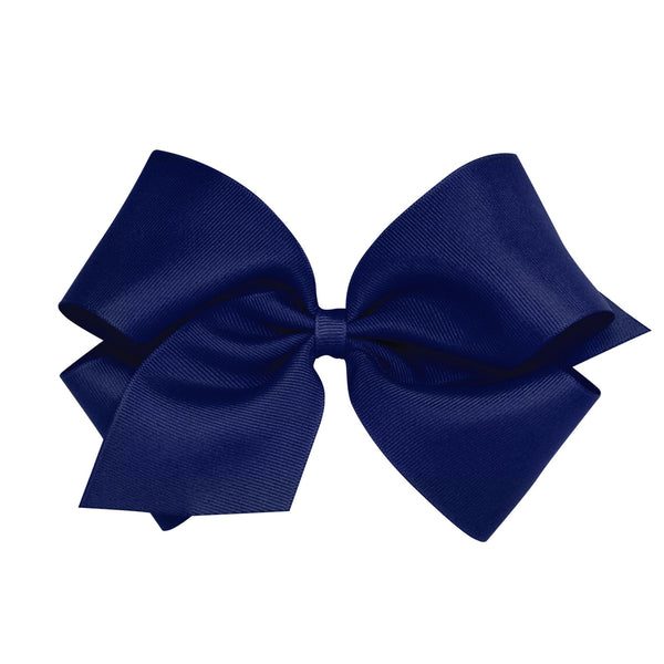 Wee Ones Grosgrain Bow - Navy Blue