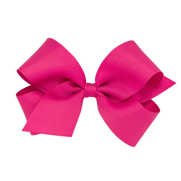 Wee Ones Grosgrain Bow - Shocking Pink