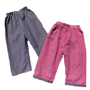 Boys Pants - Reversible Red/Black - Smocked South