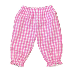 Bubble Pants - Light Pink Large Check - Smocked South