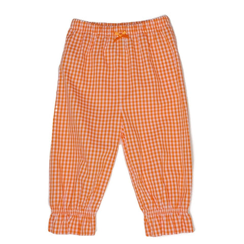 Bubble Pants - Orange Gingham - Smocked South