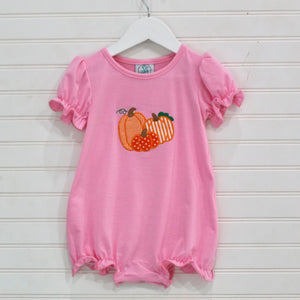 Pumpkin Applique Girl Bubble - Pre-Order - Smocked South