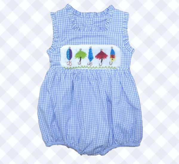 Swap-A-Smock Blue Gingham Bubble - Smocked South