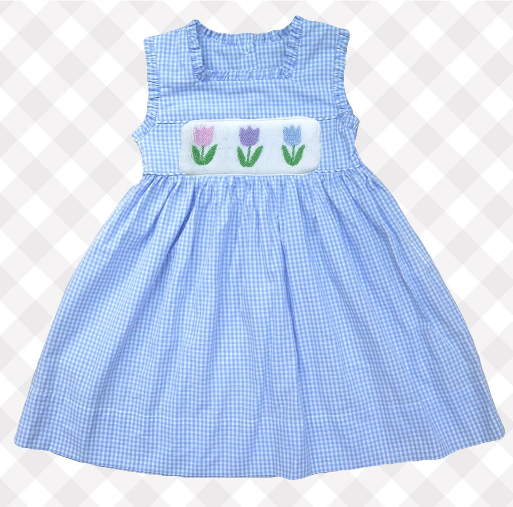 Swap-A-Smock Blue Gingham Dress - Smocked South Swap-A-Smock Blue Gingham Dress - Smocked South