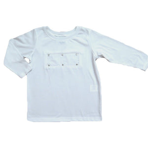 Swap-A-Smock Boys Long Sleeve Shirt - White