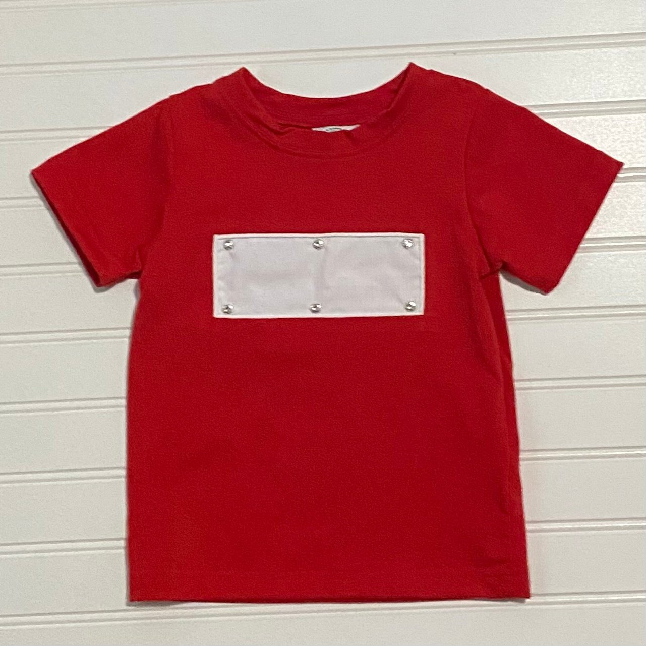 Swap-A-Smock Boys Short Sleeve Shirt - Red