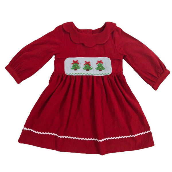 Swap-A-Smock Christmas Tree with Red Bow Tab