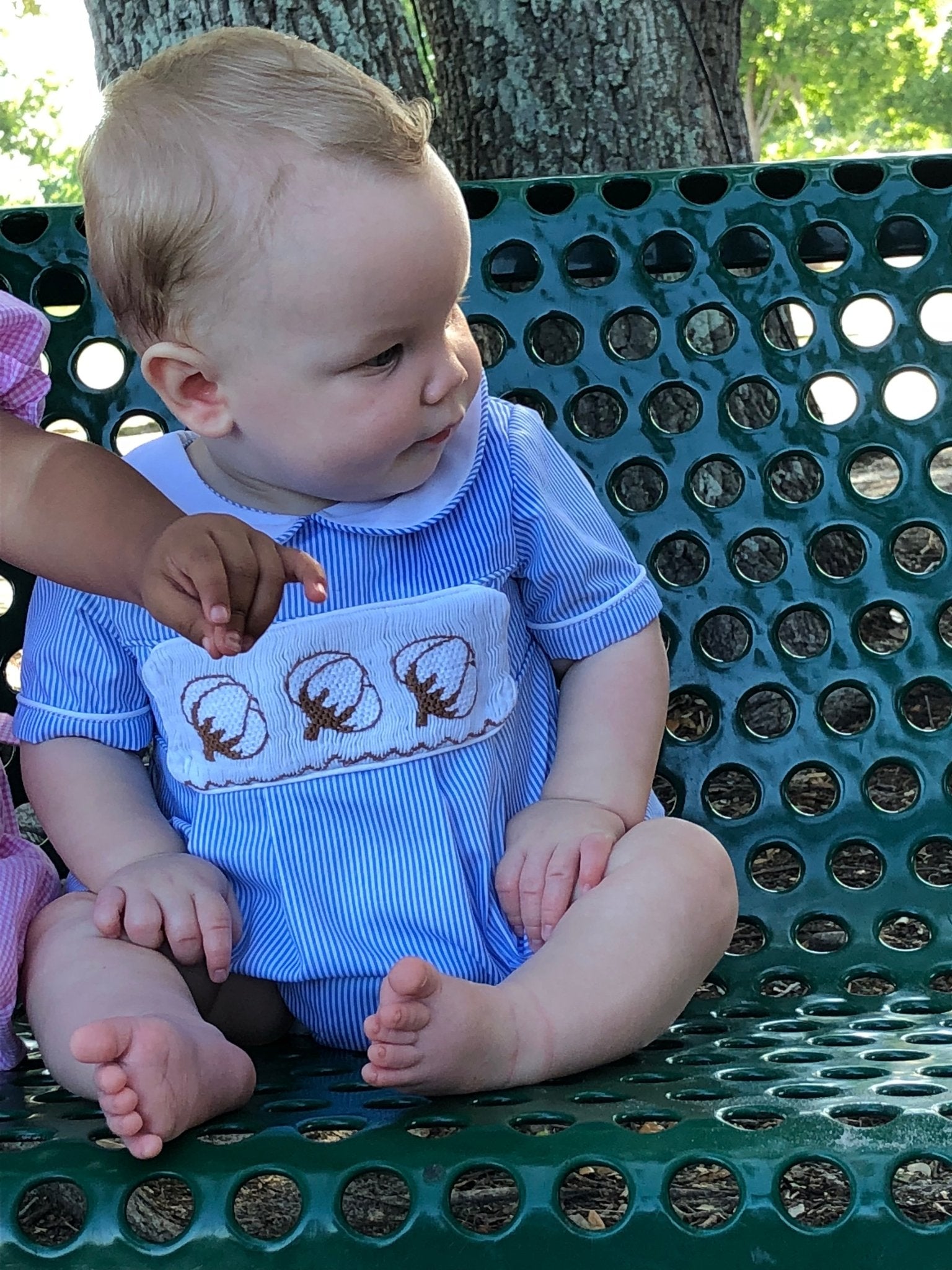 Swap-A-Smock Cotton Boll Tab - Smocked South Swap-A-Smock Cotton Boll Tab - Smocked South