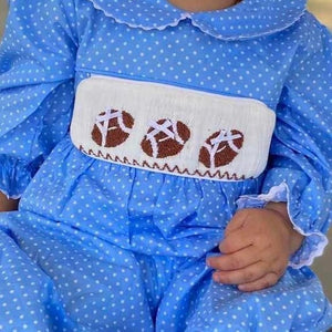 Swap-A-Smock Football with Bow Tab - Smocked South