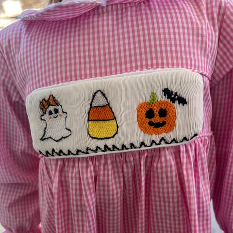 Swap-A-Smock Halloween Tab with Bow - Smocked South