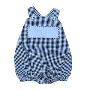 Swap-A-Smock Navy Gingham Sunsuit - Smocked South
