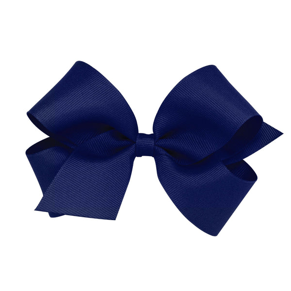 Wee Ones Grosgrain Bow - Navy Blue